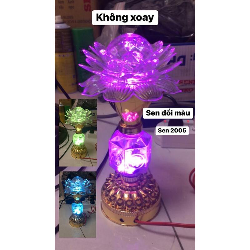 ĐÈN HOA SEN XOAY 360 ĐỘ 7 MÀU CAO 12CM, 15CM, 25CM SIÊU SÁNG, SIÊU ĐẸP (GIÁ 1 CẶP) den bantho 3