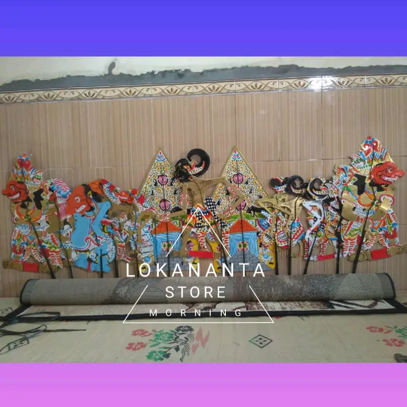 GATOTKACA HITAM TOKOH WAYANG KULIT BAHAN DUPLEK HALUSAN 2