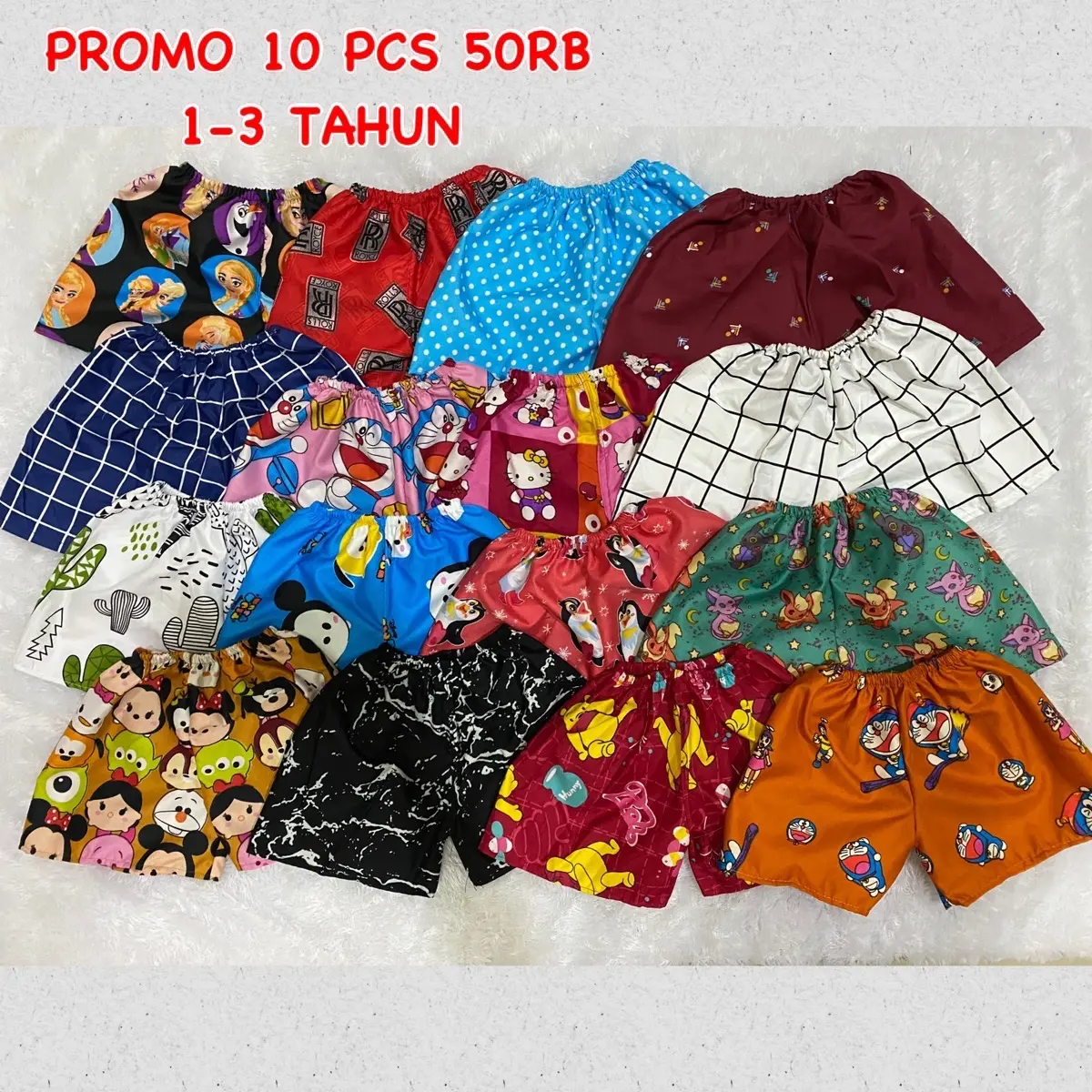 Celana Pendek Celana Kolor Anak 1-3 Tahun Bayi Katun