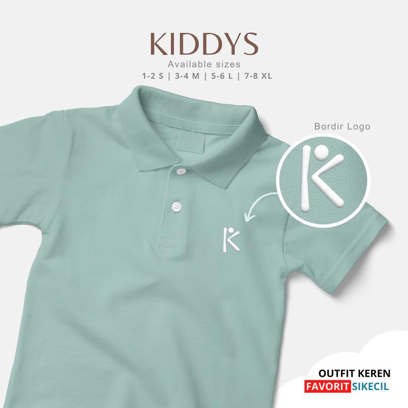 Kiddys Baju Anak Kaos Pendek Kerah Unisex Cotton 24s 1-8 Tahun KA100 1