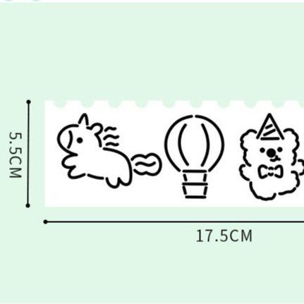 Set 4 thước khuôn tập vẽ hình siêu dễ thương 7