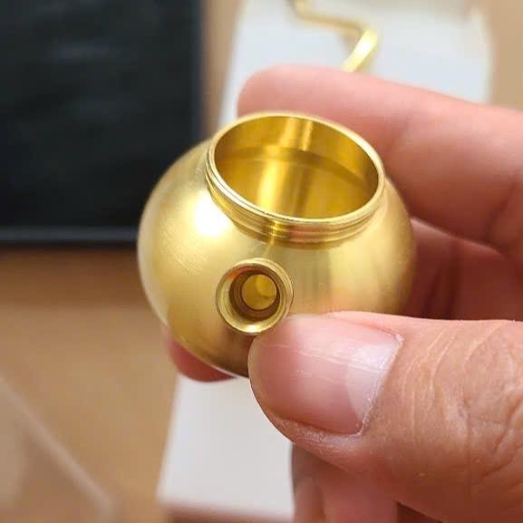 Bình hồ lô bằng đồng decor phòng lọc khói 3D 4