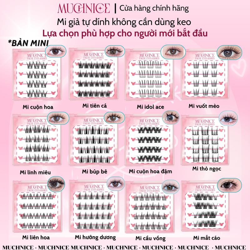 Product Introduction of [99k/5 hộp mini] Mi giả MuchNice tự dính không cần keo dễ gắn, tái sử dụng nhiều lần 1