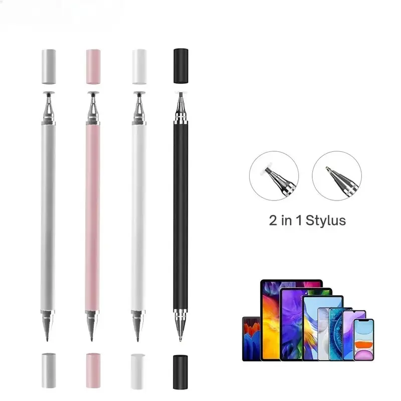 Bút Cảm Ứng 2 Trong 1, Bút Cảm Ứng Thông Dụng, Dành Cho Điện Thoại Thông Minh Android Và IOS Android, Bút Cảm Ứng, Thích Hợp Để Chụp Ảnh Và Viết 0