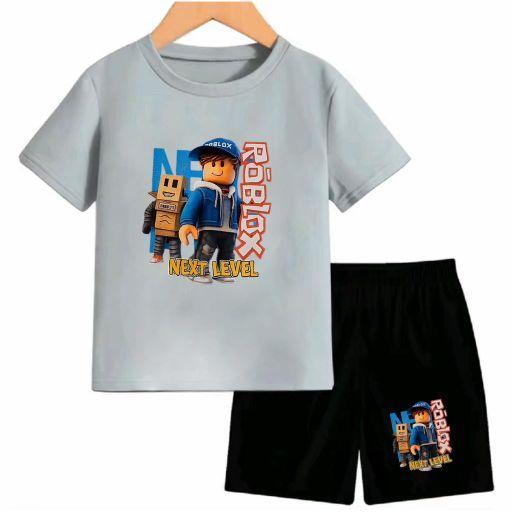 Setelan Anak Motif Roblox NextLevel Kaos Dan Celana Untuk Anak Laki-laki Dan Perempuan Usia 2-12 Tahun Bahan Katun Parsel Bayi