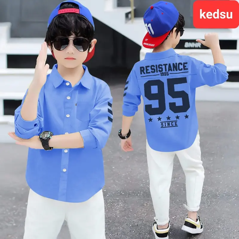 310.hem kids kemeja anak laki laki usia 5-12th bahan katun stretch/cod 3