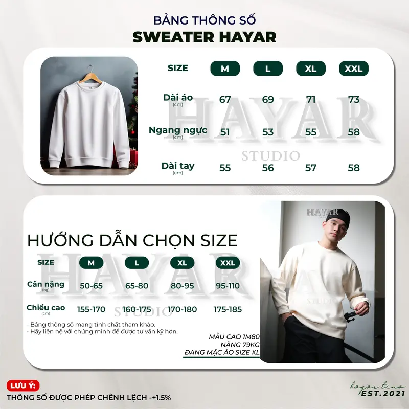 SET 3 Áo Sweater HayaR Nỉ Bông Cổ Tròn Nam Nữ Form Rộng Big Size Cổ Tròn Menswear Nhung Hoodie Dài Tay 1