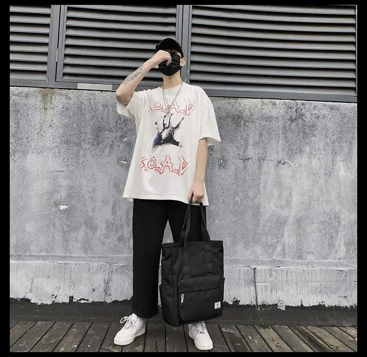 Product Introduction of Japan Fashion Tote & Shoulder Bag Nylon Waterproof Big Capacity Men Shoulder Bag Tote Bag Briefcase for Men Birthday Gift 7