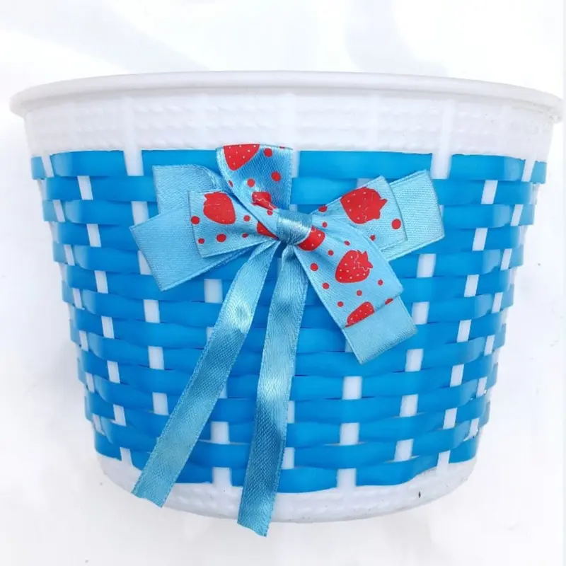 Giỏ Xe Đạp Trẻ Em, Dệt Tay, Nhiều Màu, Thích Hợp Cho Xe Tay Ga, Tay Lái Và Yên Xe, Có Sẵn Phía Sau, Hàng Mới Về 5