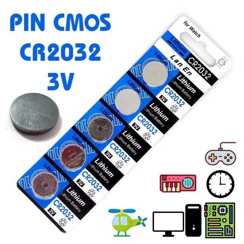 Pin Cmos Lan En CR2032 Lithium 3V dùng cho điều khiển ô tô ,xe máy,cho máy tính, laptop,đồ chơi