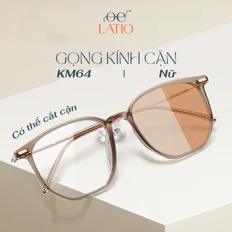 Gọng kính Nữ LATIO gọng TR90 đeo siêu nhẹ cao cấp 2025 Thiết Kế mang phong cách trẻ trung - KM64. Mắt Kính Kính Mắt