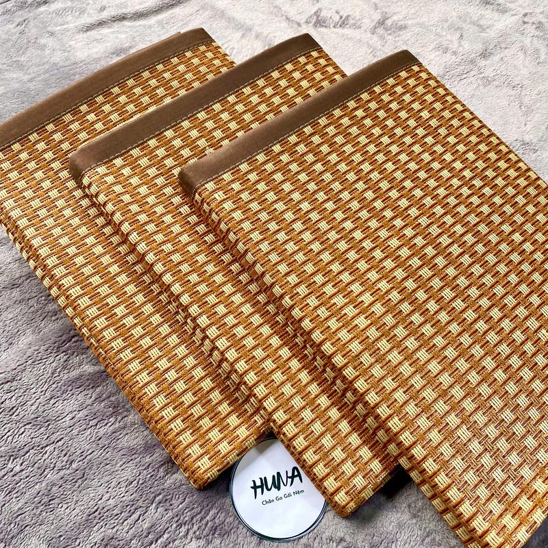 Chiếu mây điều hòa lót lụa Cao Cấp - mát lạnh, mềm mịn, gọn nhẹ - chiếu ngủ văn phòng, trải sàn, trải giường ( 80cm đến 2m2 )