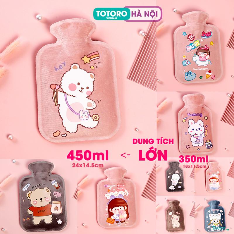 Túi chườm nóng lạnh Hoạt Hình dễ thương lông mịn đa năng giảm đau bụng kinh hạ sốt Len