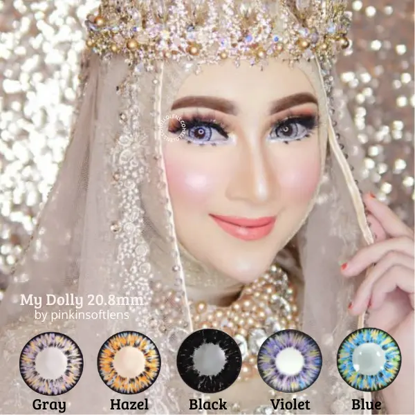 [COD] ORIGINAL Softlens My Dolly Eye 20.8MM  Black Gray Hazel Brown Glamour Soft Lens
