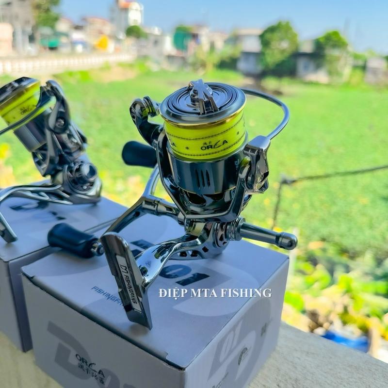 (TẶNG KHOÁ LURE) Máy câu cá Lure Đứng Cao Cấp Orca  D01 Có Sẵn Dây Pe-  Siêu Tiện lợi -có 2 loại tay quay đơn và tay quay đôi Bắt Cá Fishing Đi Câu Inox