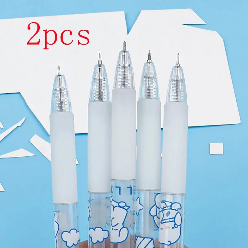 Dao Dụng Cụ Hữu Ích Nghệ Thuật Gấu Hoạt Hình, Loại Nhấn, 1 Cái, Thích Hợp Để Cắt Giấy Và Nhãn Dán, Dụng Cụ Thủ Công, Dụng Cụ Cắt Nhãn Dán Chính Xác, Đồ Dùng Học Tập, Dao Bút 7