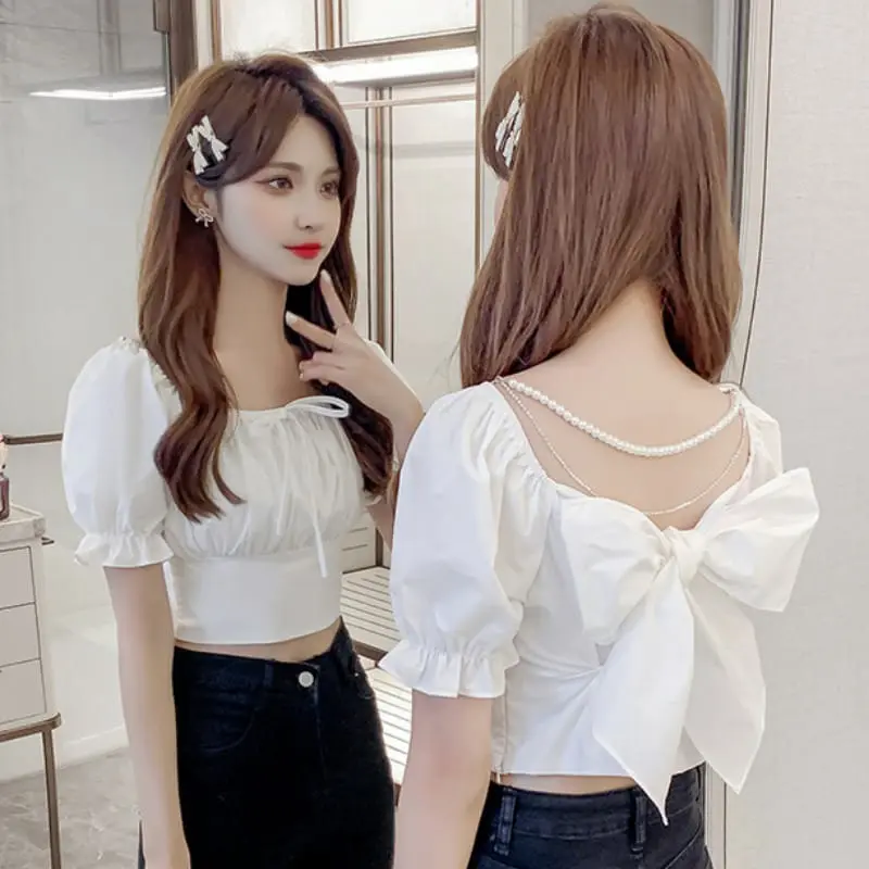 BLOUSE BACK RIBBON / BLOUSE WANITA / BLUS / BAJU ATASAN WANITA / TIKTOK SHOP MURAH / BAJU VIRAL KEKINIAN 1