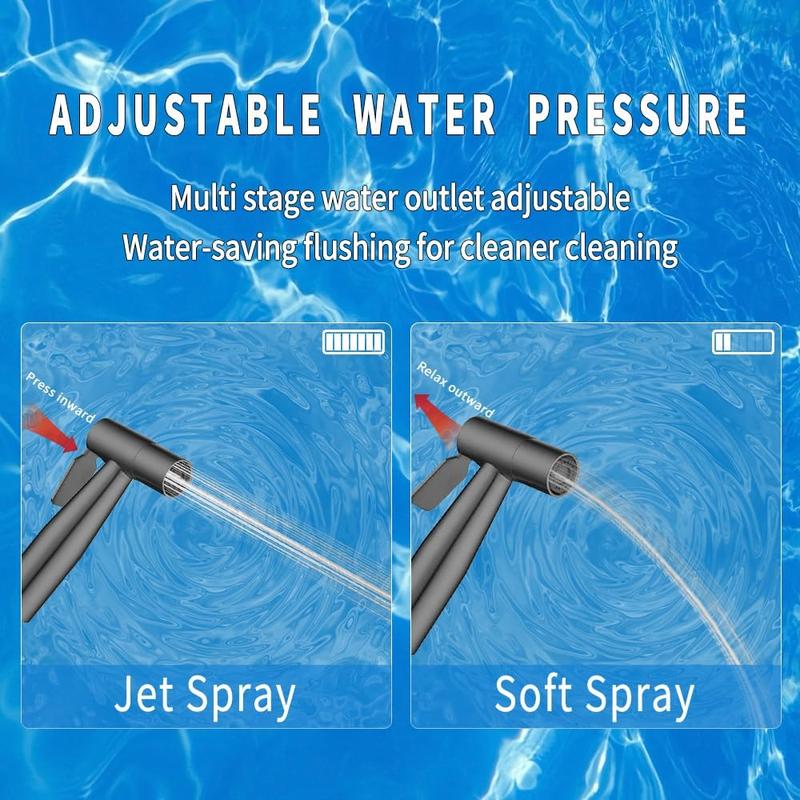 Product Introduction of Double Outlet Water Sprayer, Easy To Install Water Sprayer for Toilet Cleaning, Household High Pressure Washing Machine, Bathroom Cleaning Tool 4