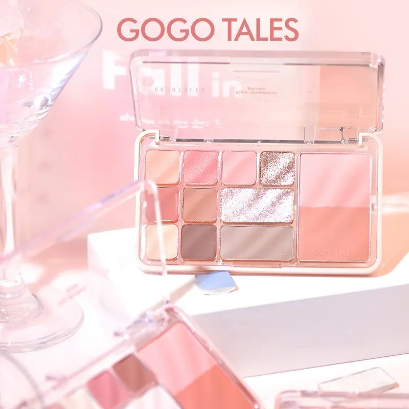 GOGO TALES - Bảng phấn mắt má tạo khối 4 in 1 Gogotales Heart Racing GT724 Trang Điểm Mỹ Phẩm Cosmetic 1