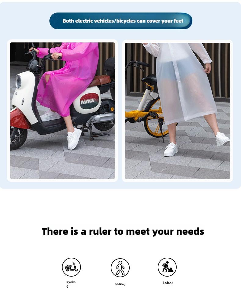 Product Introduction of Adult men's and women's fashion waterproof EVA raincoat outdoor portable one-piece raincoat 5