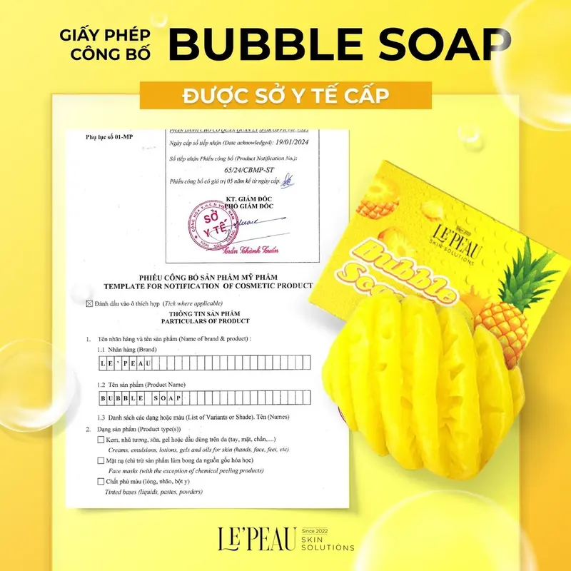 [ MUA 2 TẶNG 2 ] 4 BUBBLE SOAP- Xà Bông Tắm Hỗ Trợ Cải Thiện Tone Da Body 65g*4, LE'PEAU Dưỡng Da Body Dưỡng Body 6