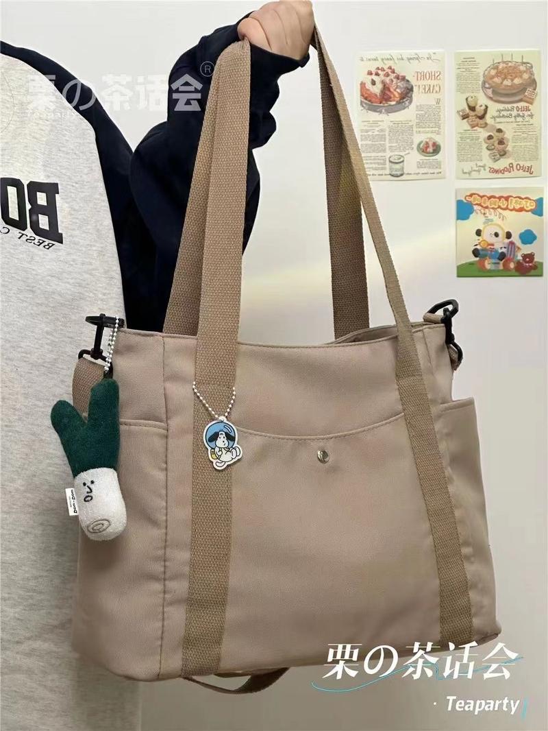 Product Introduction of Canvas Bag Women's New Large Capacity Fashion All-Match Shoulder Bag Tote Bag for Work Commuter Bag Korean Style Crossbody Bag 12