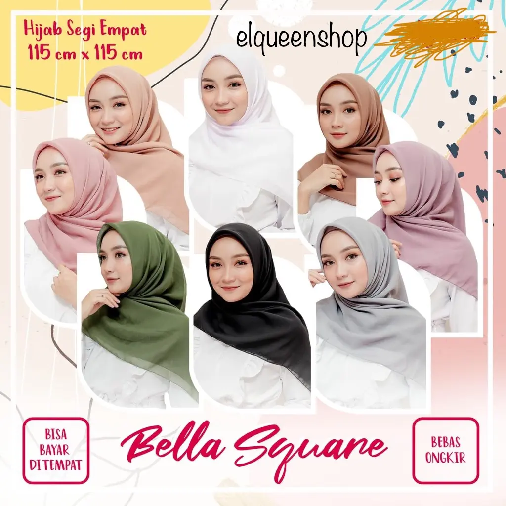 [COD] BELLA SQUARE PREMIUM Segi Empat Jilbab