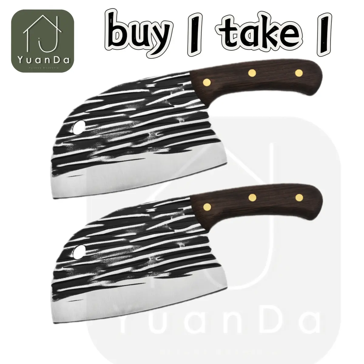 （buy 1 take 1）Traditional Handmade Forged Kitchen Knife Hammer Stainless Steel Chef's Chopper Cooking knife