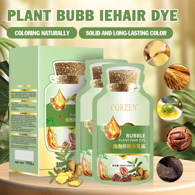 Product Introduction of CQRZEN-Dầu Gội Nhuộm Tóc Thảo Dược, 20ML X 10 Miếng, Màu Đen / Nâu / Nâu Đậm, 4 Màu, Trong 40 Phút 20