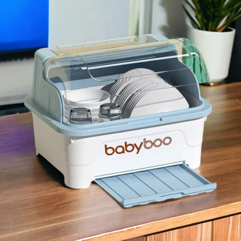 Khay úp bát đũa BabyBoo có nắp chắn bụi nhựa PP an toàn vệ sinh cho mẹ - Cho Bé Chống Bụi