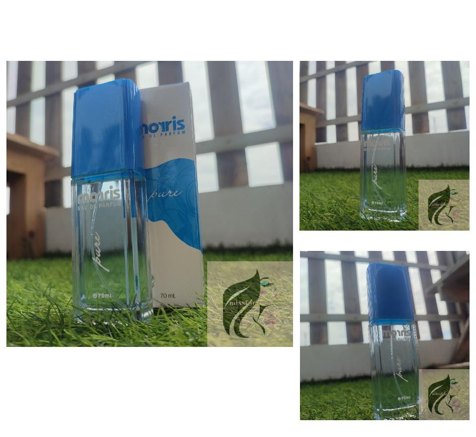 Parfum Morris Eau De Parfum  PURE 70 ML warna BIRU /Parfum soft  untuk wanita/Wangi bunga/buah/cewe/cowo/wangi tahan lama/aroma kalem/camelia/popcorn/farfum/varfum/pramugari/nagita slavina/murah/korea bts