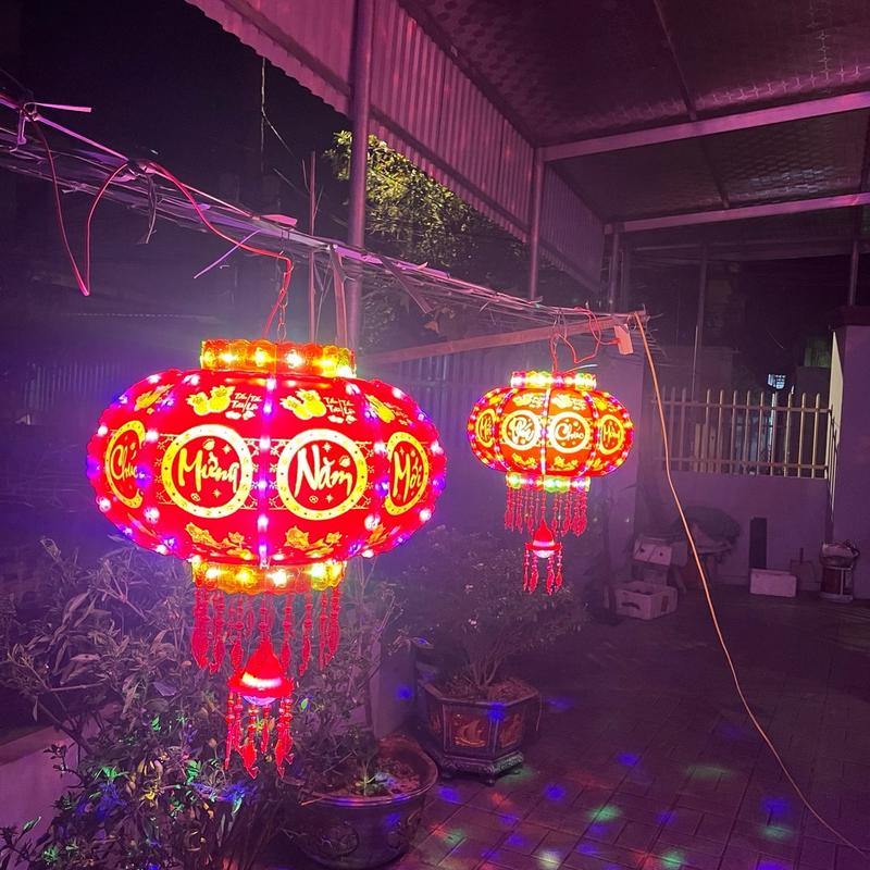 Đèn Lồng Điện Xoay 360 Kết Hợp Đèn Led 2024, Lồng Đèn led xoay 3D trang trí Tết Chữ Nổi tiếng việt hiệu ứng ánh sáng 60p và 80p
