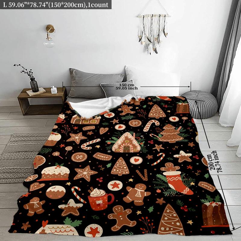 Product Introduction of Christmas Themed Blanket, Soft Comfortable Throw Blanket, Warm Napping Blanket for Home Office Travel Camping, Bedroom Accessories 2