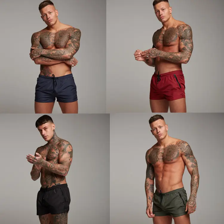 Large Size Summer Sweat-Absorbent Quick-Drying Sports Pants Fitness Running Slim Shorts Men'S Double-Layer Quick-Drying Shorts