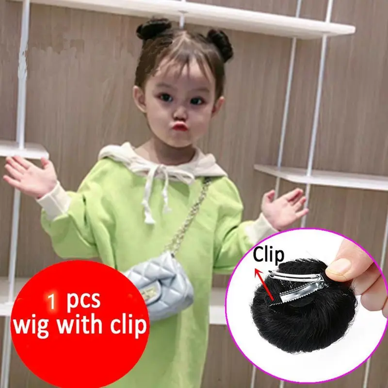 Kẹp Tóc Giả Cho Bé Gái, Kèm Băng Đô, Nối Tóc Hoa Cho Em Bé Phụ Kiện Tóc, Đồ Trang Trí Tóc Giả 6