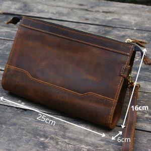 Túi clutch da bò thật, túi nam cầm tay khẳng định chất riêng.CT01 2