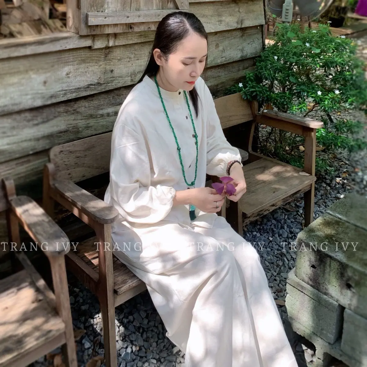 AN NHIÊN - Pháp Phục Linen Premium Cao Cấp đi chùa nhẹ nhàng, thanh lịch PPLC