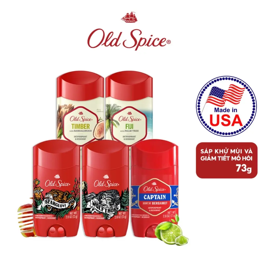Sáp Khử Mùi Old Spice 73g/85g Nhập Khẩu Chính Hãng Từ Mỹ Dùng Cho Cả Nam Và Nữ Khử Mùi Lên Đến 48h