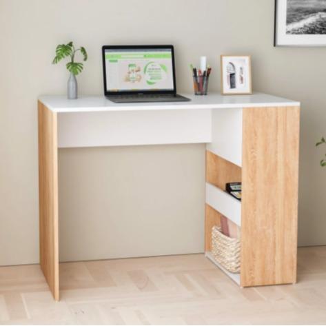 Bàn làm việc bàn học sinh gỗ MDF kết hợp kệ sách tiện dụng decor nhà cửa - BÀN 04