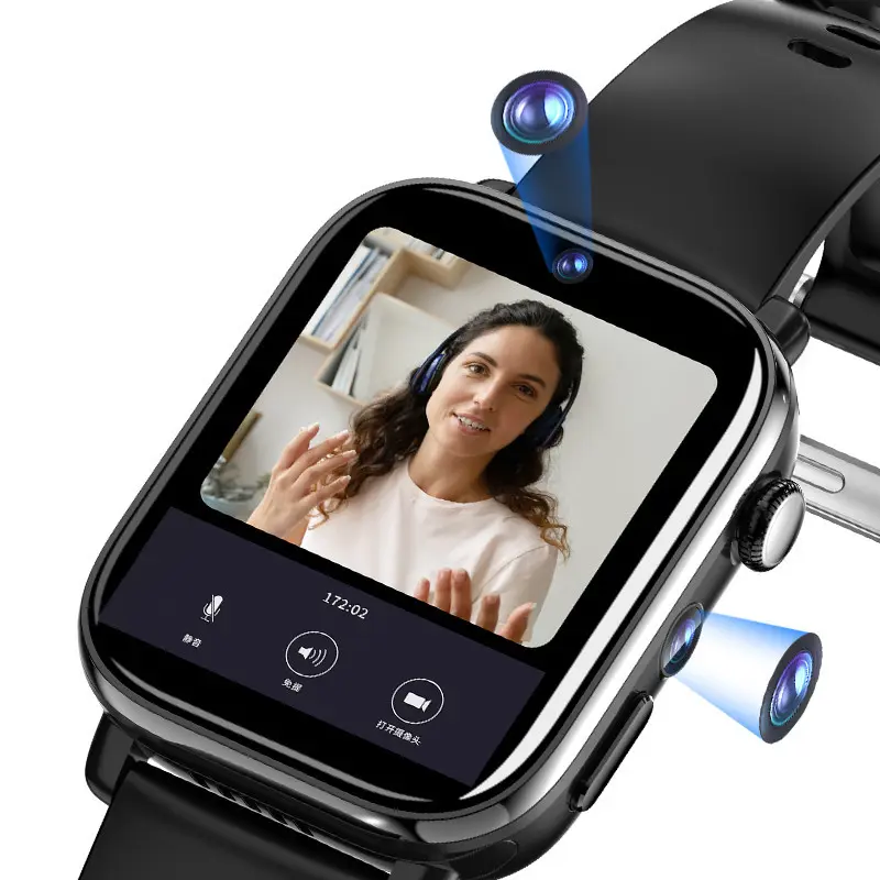 Jam Tangan Pintar, I1, dengan Kad SIM, WiFi Reka Bentuk Lepas, Kamera Dwi, Kad SIM 4G, Panggilan Telefon, GPS, Video Android, Asintol