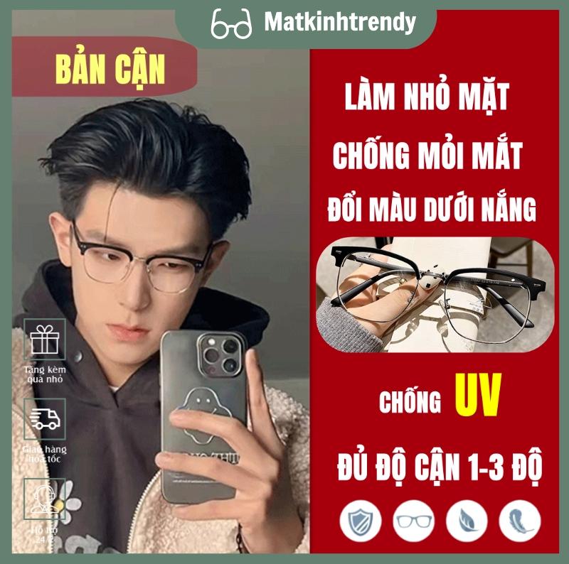  Mã X12 Cận Mắt Kính Cận Đổi Màu Dưới Nắng Kiểu CLUBMASTER Kính Mát Thời Trang Nam Nữ Chống UV400 Gọng Nửa Viền Kính Cận Nữ Đẹp Kính Cận Nam Mắt Kính Đi Đường Chống Nắng Kính Râm Đổi Màu Đi Ngày Và Đêm Đeo Lái Xe Du Lịch Đi Học Đi Chơi Phong Cách Hàn Quốc 