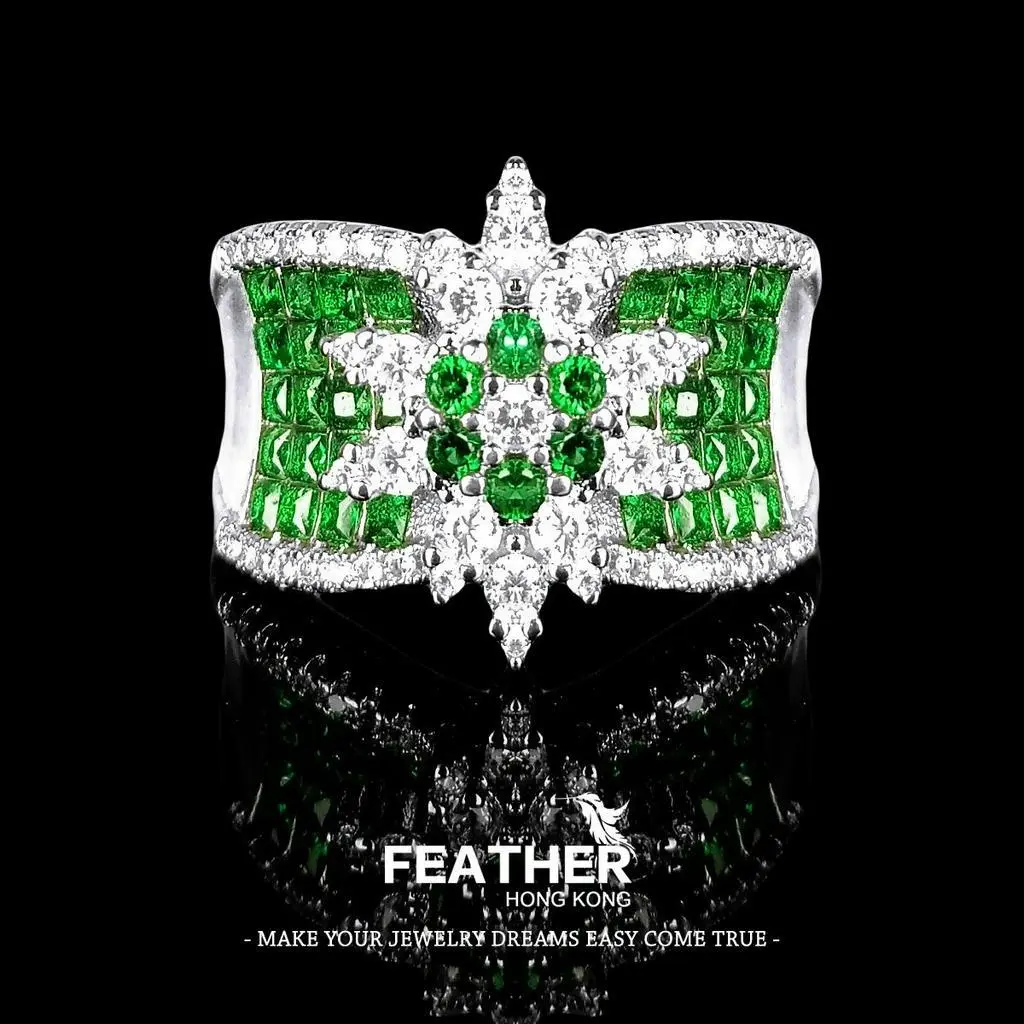 FEATHER HONGKONG - ( FREESIZE ) - KUALITAS TINGGI CUSTOM SENDIRI - CINCIN WANITA Rings