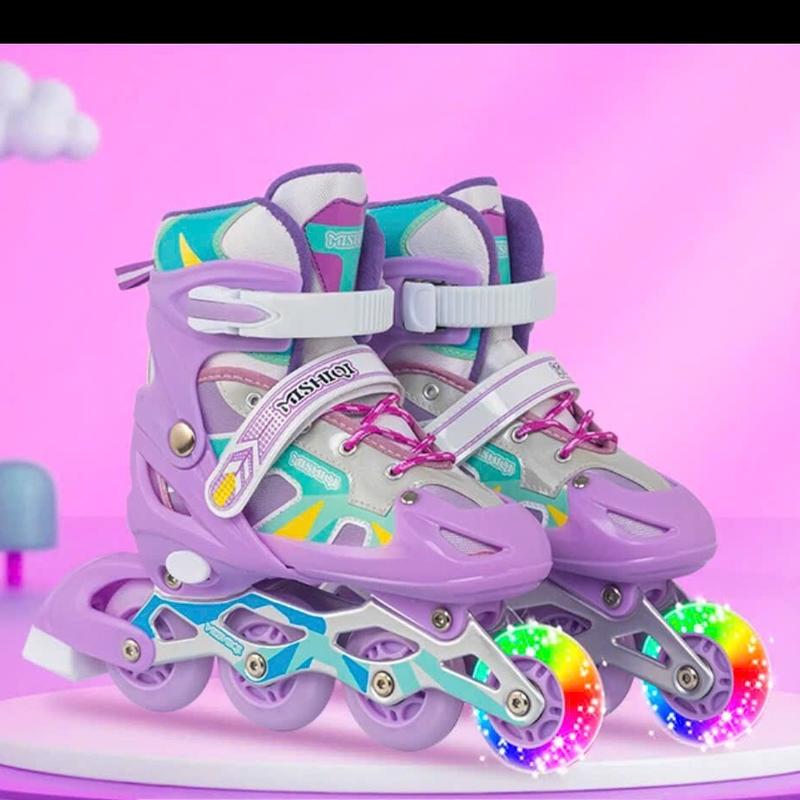 Giầy trượt Patin 1 bánh phát sáng có kèm đồ bảo hộ mũ bảo hiểm   Giày Patin Sport