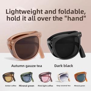 แว่นกันแดด พับได้ สำหรับผู้หญิง ความรู้สึกระดับไฮเอนด์ ป้องกันรังสียูวี รุ่นใหม่ 2566 น้ำหนักเบาพิเศษ กันแดด แว่นกันแดดโพลาไรซ์ เหมาะสำหรับการเดินป่า sunglasses แว่น  r  แท้