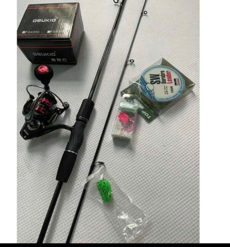 Cần Câu Lure Máy Đứng Sói Đen War Wolf (KÈM  2 nhái hơi siêu nhậy + dù SW) Câu Cá Bắt Cá Fishing Đi Câu