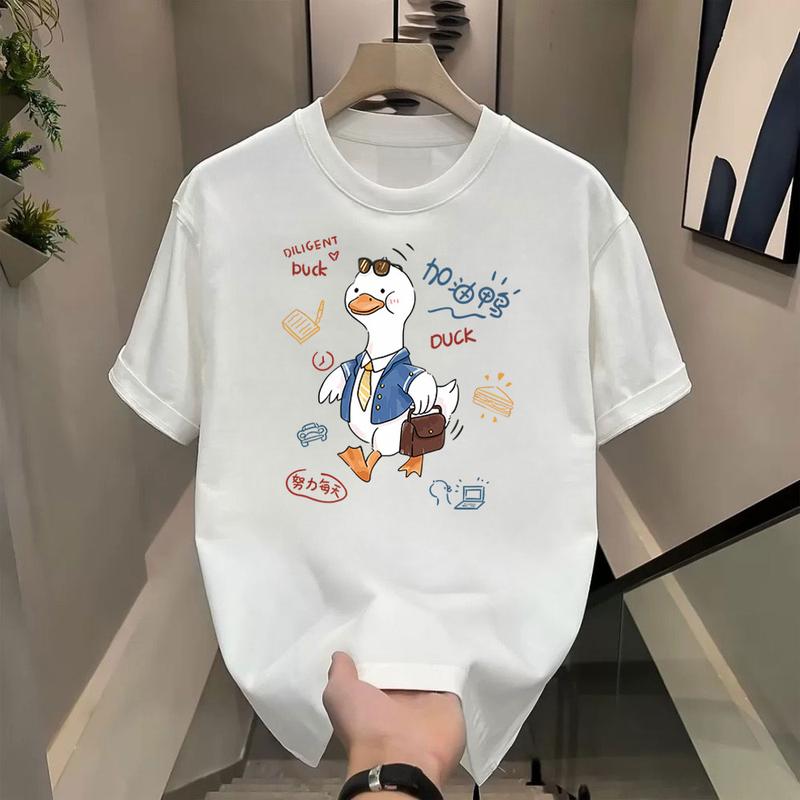 Product Introduction of Áo Thun Ngắn Tay, Dành Cho Nam Và Nữ, Cotton Nguyên Chất 100%, Hàng Mới Về 2025, Phong Cách Nước Ngoài, Dễ Thương Và Dễ Phối Đồ Dáng Rộng Vừa Vặn, Thời Trang, Áo 1