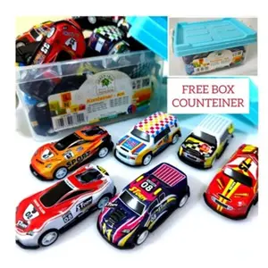(PAKET 15 MOBIL+BOK) mainan mobil balap mobil viral pullback tarik mundur jalan mainan edukasi anak mobil balapan mini bahan besi pullback Plastik Beraneka warna Beraneka warna Toy