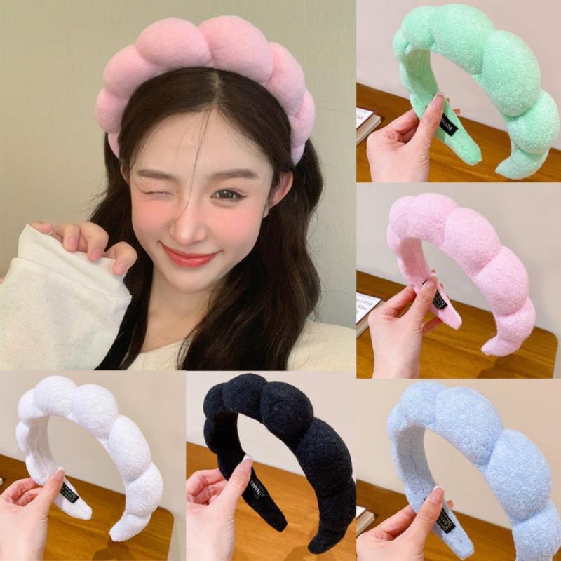 Sponge Cat Rambut Pengikat Rambut Soft High Sponge Headbands Cloud Mass Headwear - TikTok ...