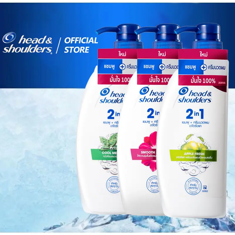 head&shoulders 2in1 เฮดแอนด์โชว์เดอร์ 2อิน1 แชมพูผสมครีมนวดผม ขจัดรังแค 370 มล.