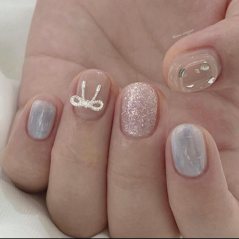 Charm trang trí móng tay siêu cute với tuyển tập những chiếc nơ xinh xắn 4